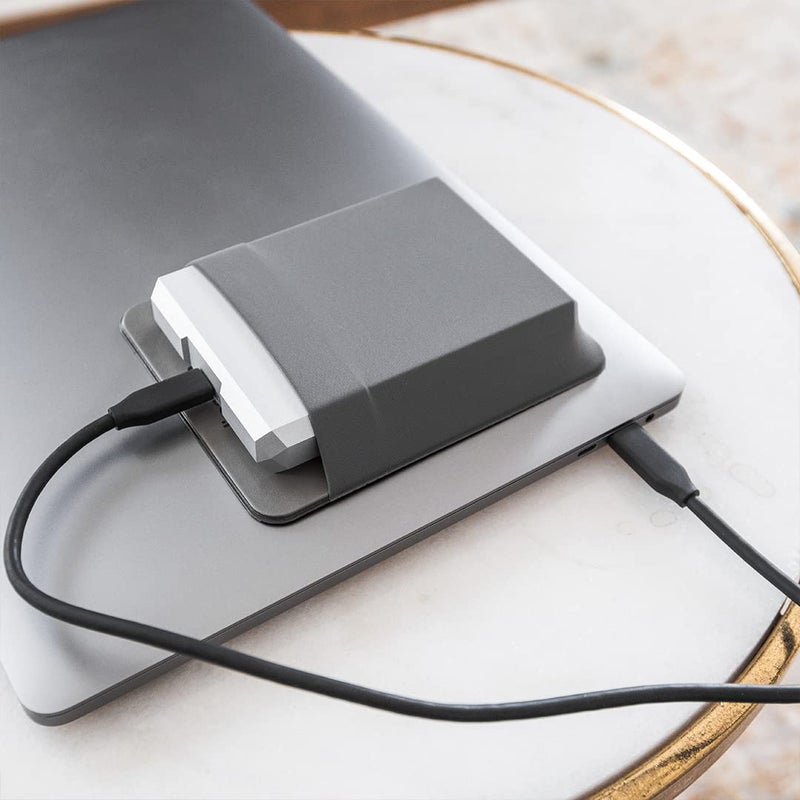 Slipdrive سليب درايف - غلاف قرص صلب محمول للكمبيوتر المحمول - قرص صلب HDD - لاصق قابل لإعادة الاستخدام - 5.5 بوصة × 4.5 بوصة - حقيبة حمل خارجية للقرص الصلب - حقيبة سفر (كبيرة، رمادية) - Image 4