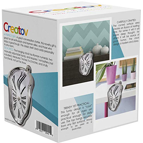 Creatov Decorative Dali Watch Melting Clock - Surrealistic Table Shelf Desk Fashion Melted Clock Salvador Dali Inspired Funny Home Decor Office Best Birthday Gift Idea - Image 2