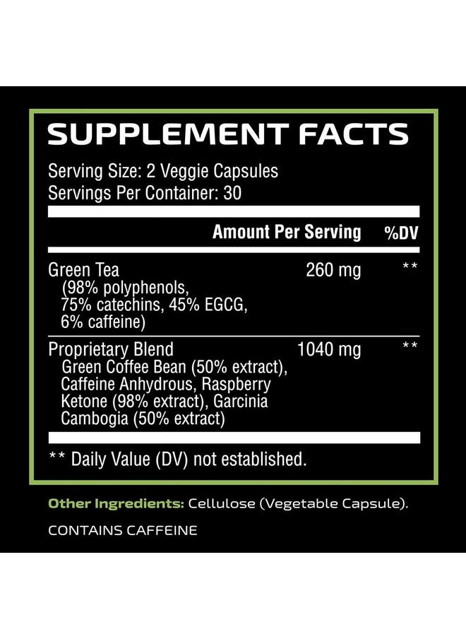 Nobi Nutrition - Green Tea Extract Weight Loss Pills To Reduce Belly Fat; Green Coffee Bean Extract Appetite Suppressant & Fat Burner For Women And Men; Vegan Glutenfree Fat Burner Supplement; 60 Capsules - Image 1