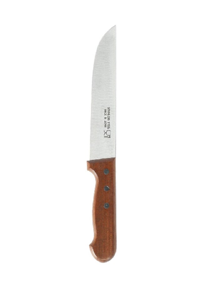 HONEYBEE - Stainless Steel Triple-Riveted Handle Carving Knife Brown and Silver 7 Inch VIX-1000-7 - Image 1