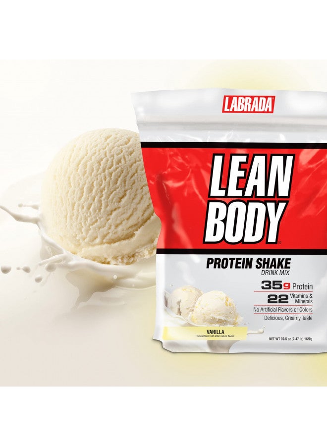LABRADA Labrada Nutrition Lean Body Hi-Protein Meal Replacement Shake, Vanilla, 2.47-Pound Tub Packaging May Vary - Image 2