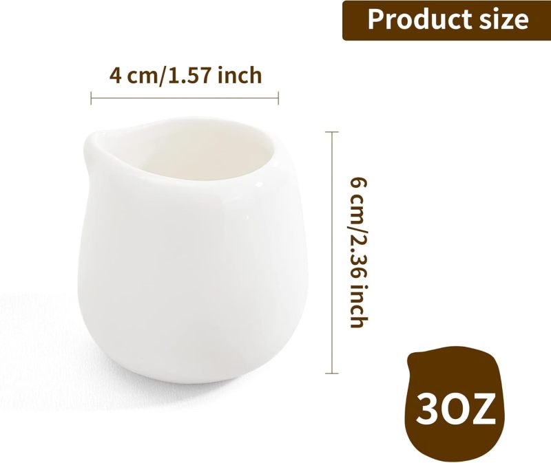 Mini Cream Jars 2 Oz White Ceramic - Airtight Lids Small Cream Jars for Kitchen Pantry Food Storage - Image 2