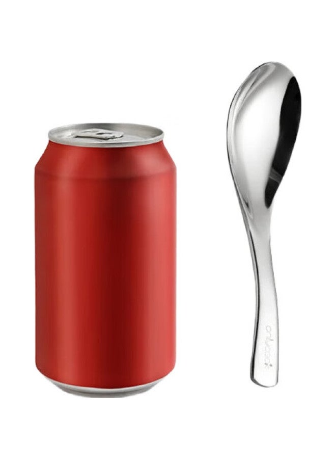 Onlycook 316L Stainless Steel Soup Spoons, Thick Household Serving Spoons And Rice Spoons, Tableware, Set Of Two - Image 2