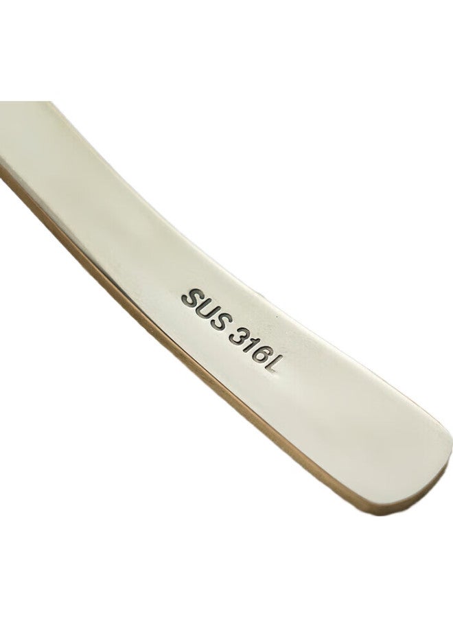 Onlycook 316L Stainless Steel Soup Spoons, Thick Household Serving Spoons And Rice Spoons, Tableware, Set Of Two - Image 1