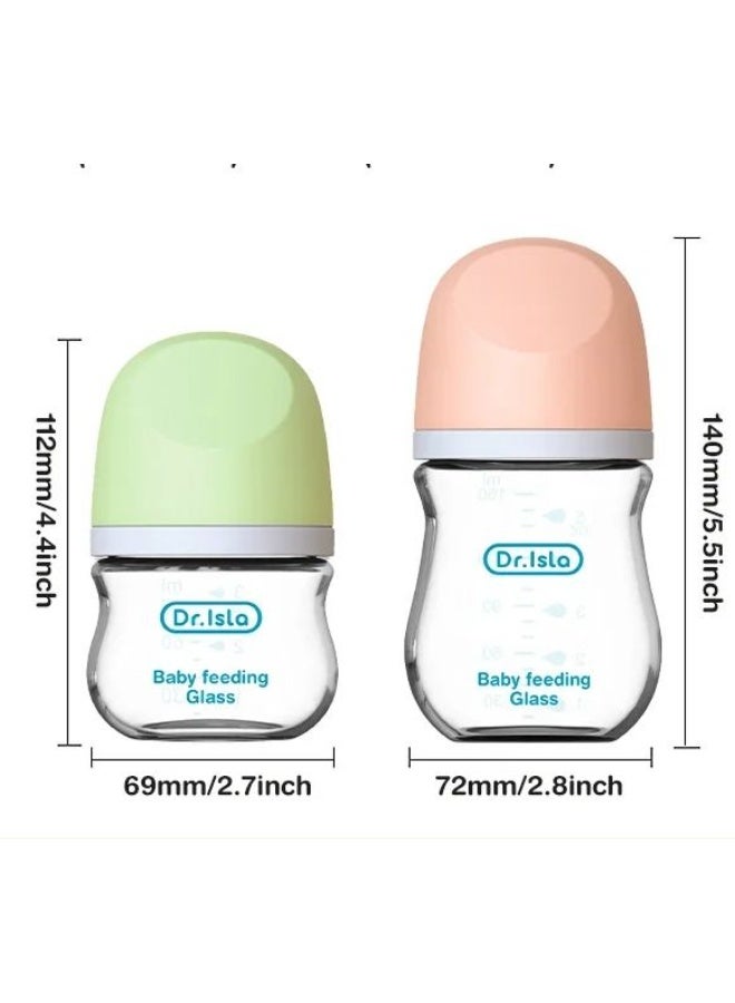 Dr.isla زجاجة رضاعة مضادة للاختناق من د. إيسلا – مضادة للمغص، خالية من BPA، للمواليد الجدد من 0 إلى 3 أشهر (160 مل) - Image 3
