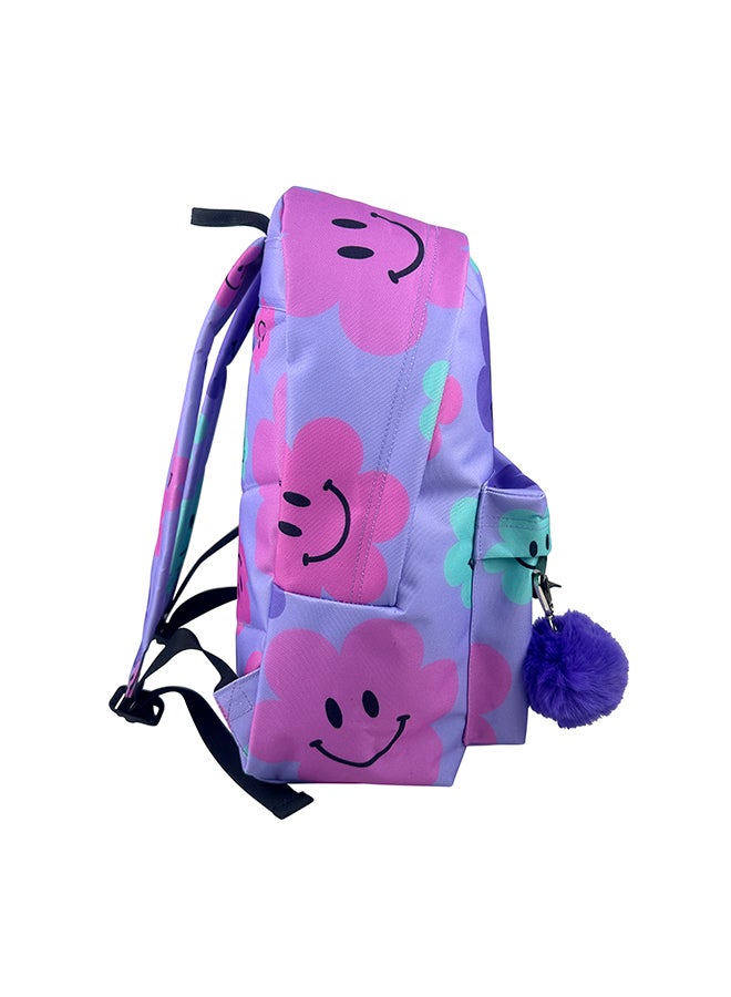 Hype Backpack Iconic Purple Happy Flowers - Image 4