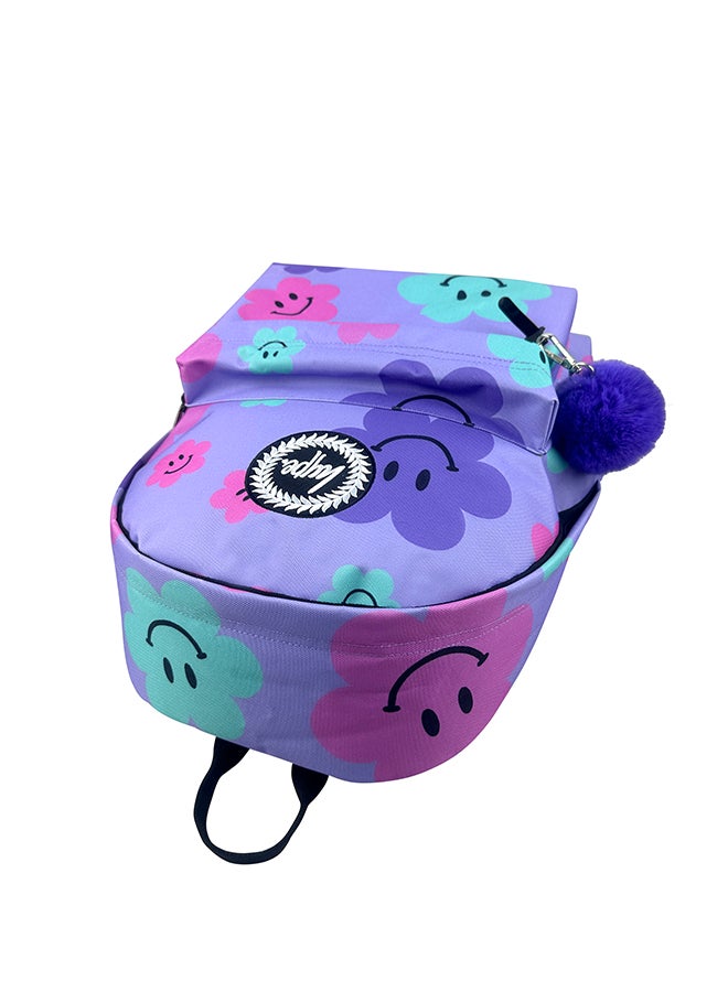 Hype Backpack Iconic Purple Happy Flowers - Image 5