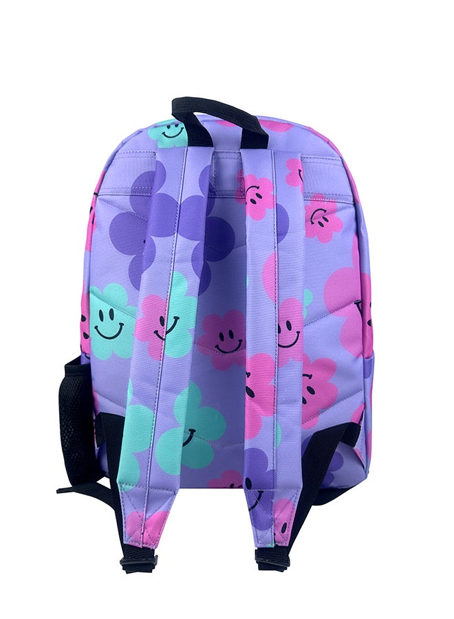 Hype Backpack Iconic Purple Happy Flowers - Image 3
