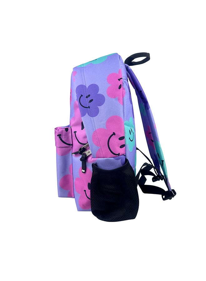 Hype Backpack Iconic Purple Happy Flowers - Image 2