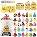 Prudiut 30Pcs Rubber Ducks for Ducking with 30 Duck Tags 40 Rubber Bands with Storage Bag Random Ducks for Jeeps Ducking Decor Baby Bath Pool Toys Party Favors - Image 3