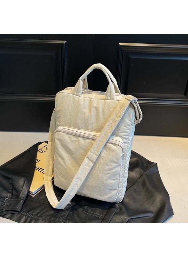 Large Capacity Women's Shoulder Bag Tablet Computer Bag Handbag File Storage Crossbody Bag Waterproof Nylon Urban Minimalist Style-Color:Light Purple-Dimensions:Width 26 Thickness 8 Height 39  - Image 2