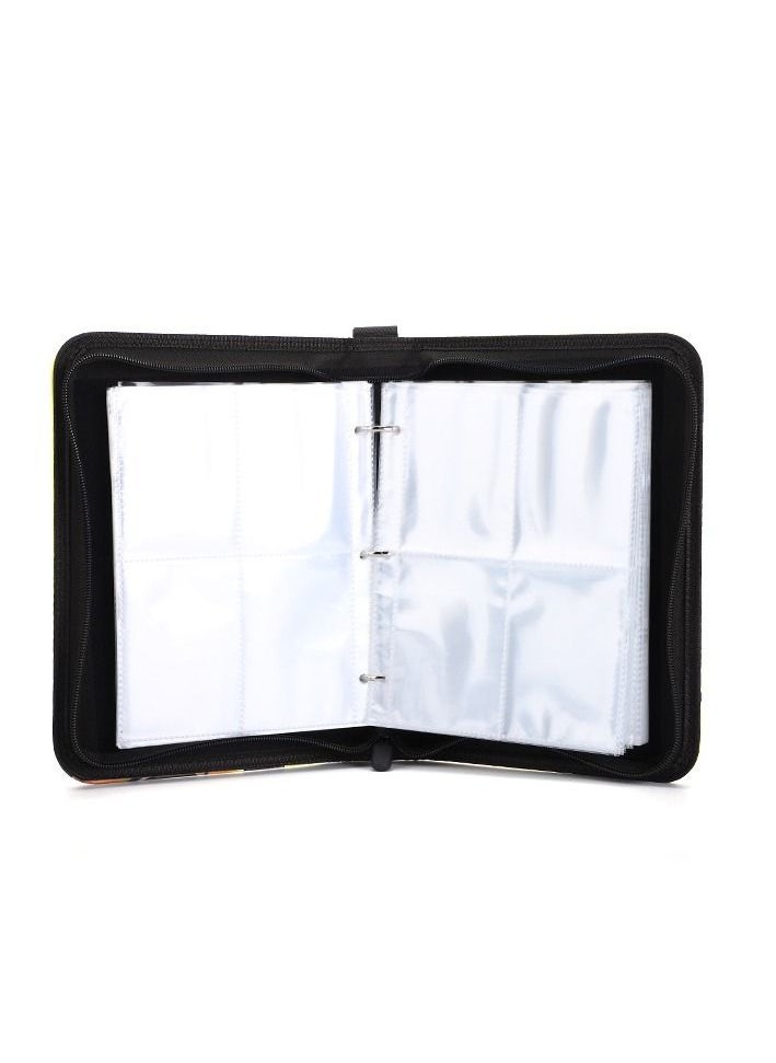fashionhome Pokemon Card Binder Holder Manned Pokemon Card Carrying Case Portable Trading Card Holder Favourites Album Holder Holds 400 Cards Including 50 Removable Sheets and 4 Pockets  - Image 4