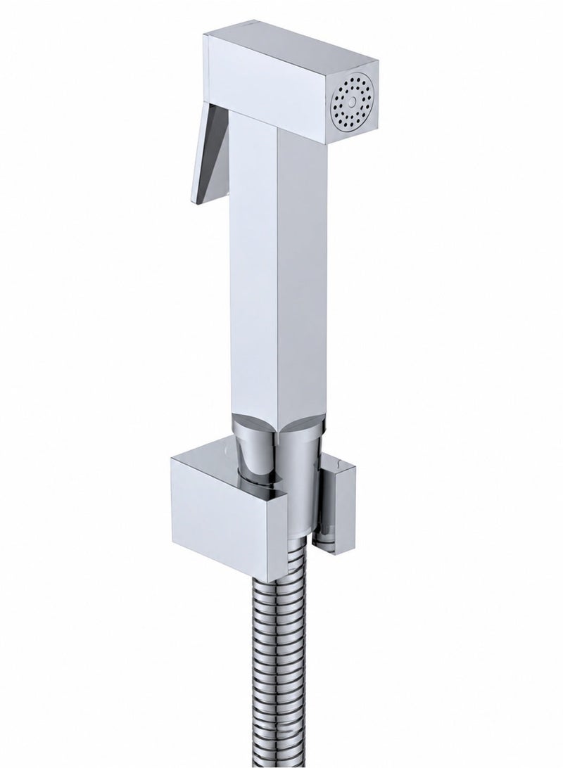 Rona Chrome Shattaf Bidet Spray Set Handheld Toilet Bidet Sprayer Bathroom Hygienic Cleaning Kit - Image 1