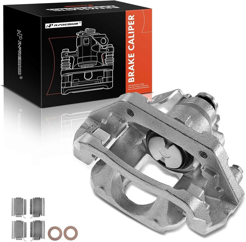 A-Premium Disc Brake Caliper Assembly with Bracket for Ford and Lincoln Models - Rear Right Passenger Side - Image 1