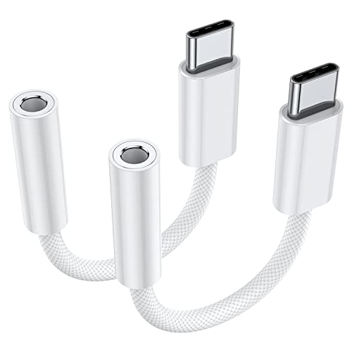 JXMOX USB Type C to 3.5mm Female Headphone Jack Adapter (2-Pack), USB C to Aux Audio Dongle Cable Cord for iPhone 17 Air 16 15 Pro Max, Samsung Galaxy S23 S24 S25 Ultra, iPad Pro, MacBook, Pixel 9 8 - Image 1