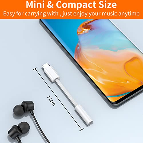 JXMOX USB Type C to 3.5mm Female Headphone Jack Adapter (2-Pack), USB C to Aux Audio Dongle Cable Cord for iPhone 17 Air 16 15 Pro Max, Samsung Galaxy S23 S24 S25 Ultra, iPad Pro, MacBook, Pixel 9 8 - Image 4