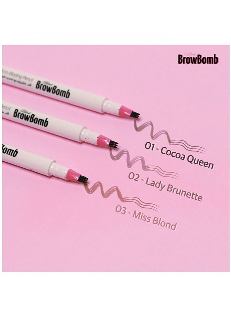 Blink - Blink Brow Bomb Micro-Blading Pencil 02 Lady Brunette 0.07g - Image 1
