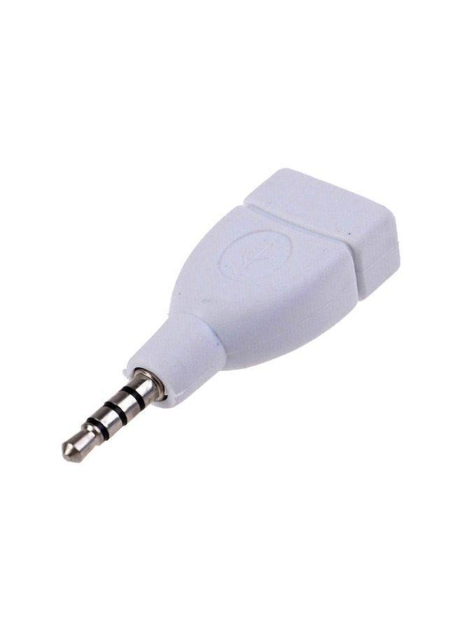 Car mounted 3.5mm plug converter aux to USB data cable car audio aux audio MP3 adapter - Image 1