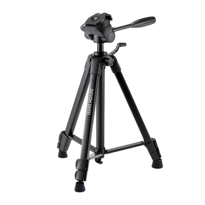 DOVOH Heavy Duty Tripod for Laser Level, Adjustable Height for Camera with Bubble Level 1/4"-20 Screw Mount, DH151 - Image 1