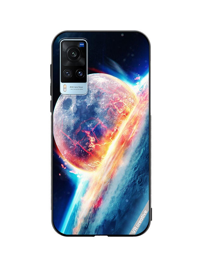 VR CREATIVE Protective Case Cover For Vivo X60 Fallen Moon Design Multicolour - Image 1