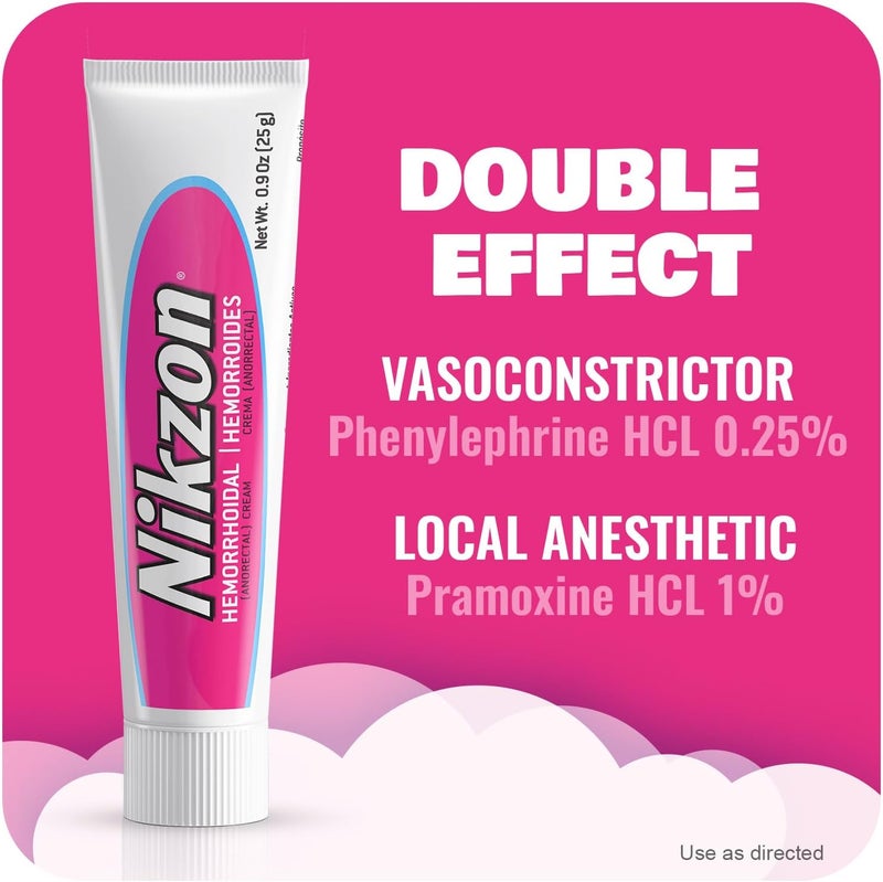 Nikzon Hemorrhoid Cream | Double Effect for Pain & Swelling, Numbs Irritated Anorectal Area, Soothing & Fast-Acting Formula, Dual-Action Hemorrhoid Treatment, 0.9 Oz, 2-Pack - Image 5