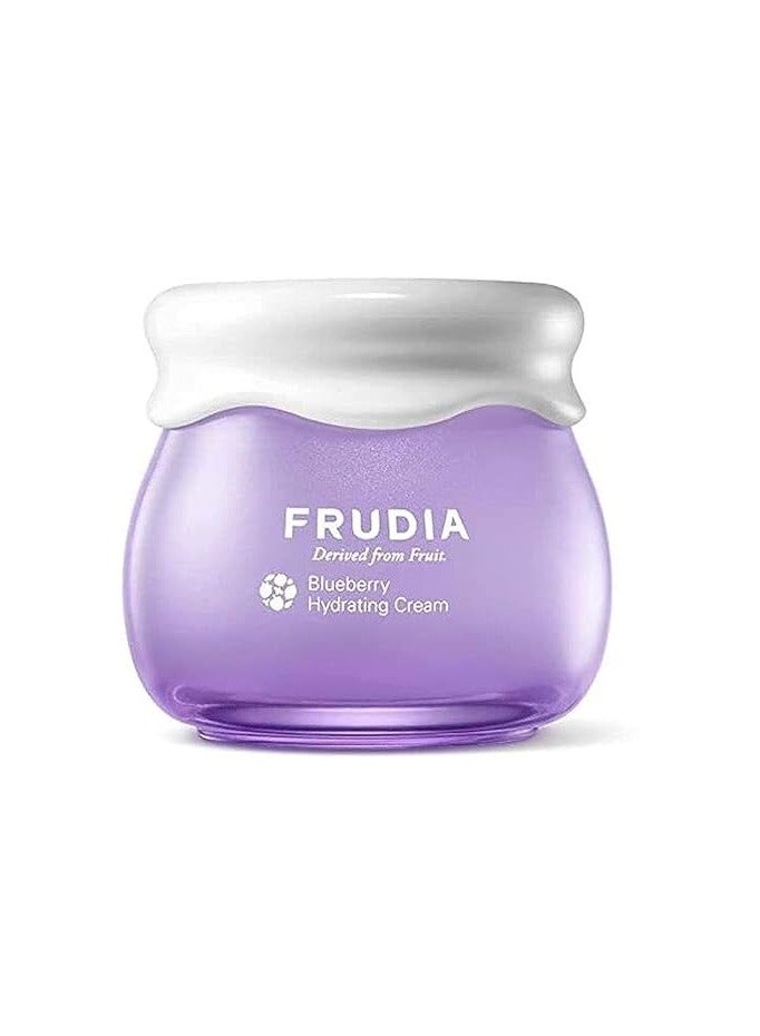 FRUDIA Blueberry Hydrating Intensive Face Cream, Vegan Korean Face Moisturizer w/69% Blueberry Extract, Panthenol & WS BS Care EX for Dry Skin (0.33 fl oz) - Image 1
