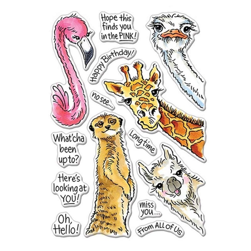 Animals Is Watching You Metal Cutting Dies DIY Diecuts and Clear Rubber Stamps Set Stamping Scrapbooking Embossing Stencil Album Gift Cards Home Decoration Paper Craft