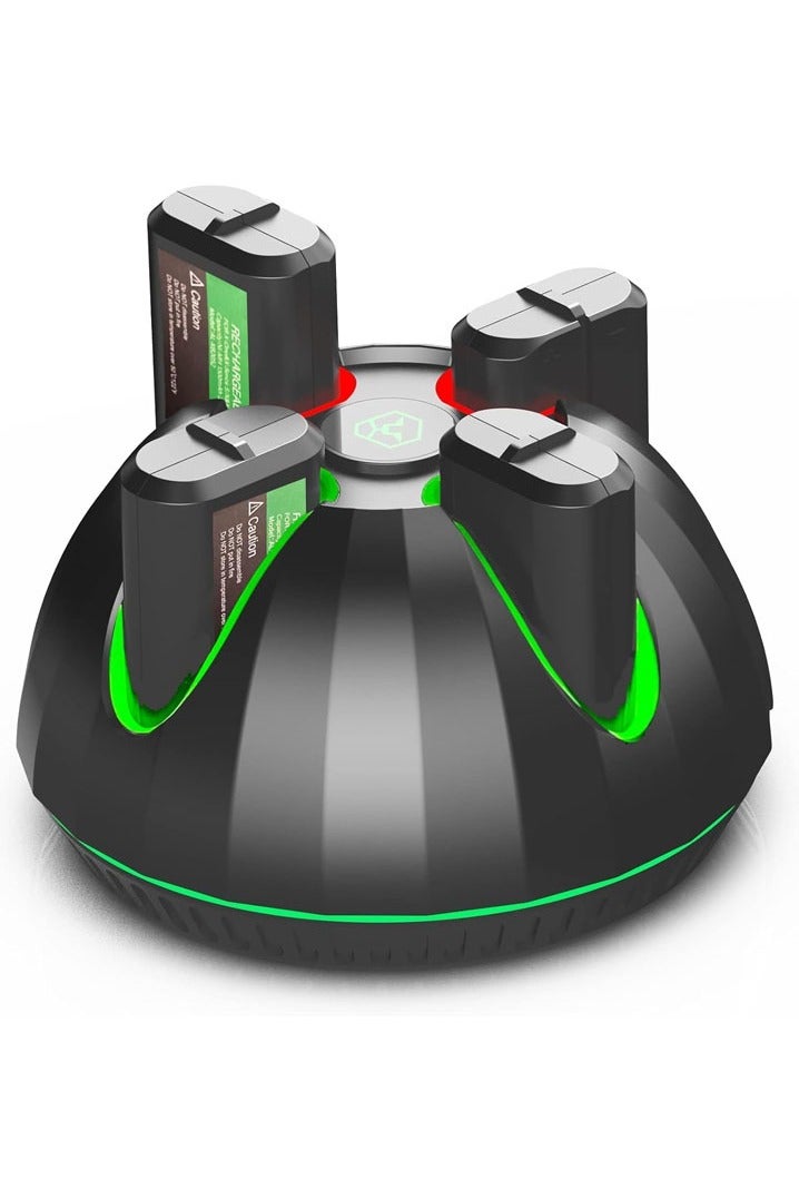 L&E Controller Battery Packs for Xbox 4 x 1300mAh, Compatible with Xbox Series X/Xbox Series S/Xbox One/Xbox One S/X/Elite Controller, Rechargeable Battery kit with 4-Slot Station & Type-C Cable - Image 1