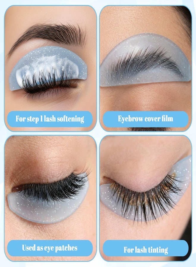 WJIAAA Flat Shield, 1 Pairs Thin Korean Lash Lift Pad for NO.1 Perm Soften Eyelashes for Salon Usage Flatter Rods Super Sticky Glueless Washable Reusable(Blue) - Image 2
