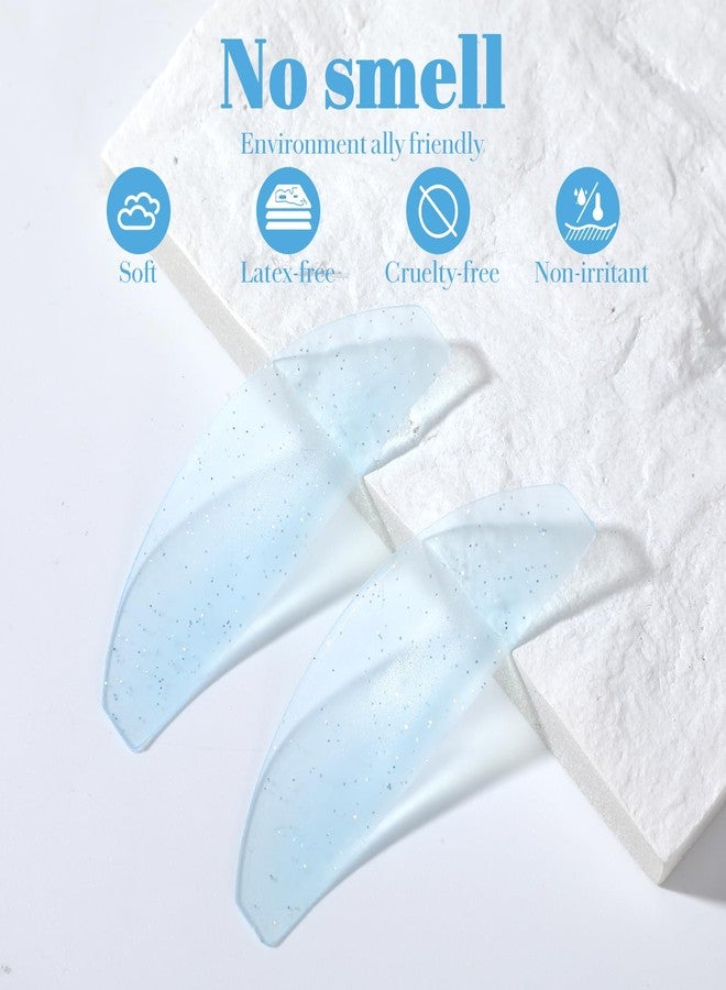WJIAAA Flat Shield, 1 Pairs Thin Korean Lash Lift Pad for NO.1 Perm Soften Eyelashes for Salon Usage Flatter Rods Super Sticky Glueless Washable Reusable(Blue) - Image 3