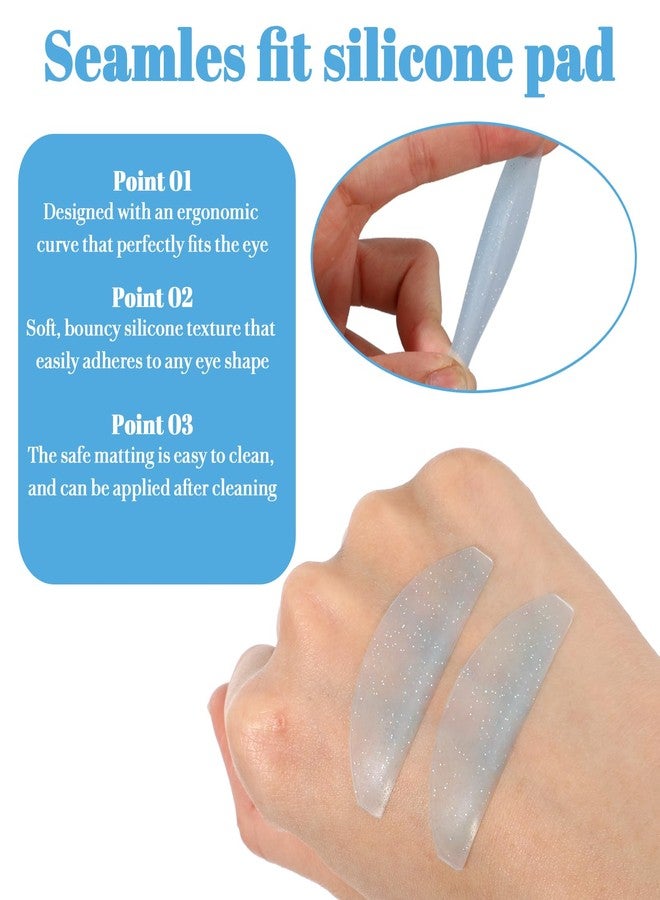 WJIAAA Flat Shield, 1 Pairs Thin Korean Lash Lift Pad for NO.1 Perm Soften Eyelashes for Salon Usage Flatter Rods Super Sticky Glueless Washable Reusable(Blue) - Image 4