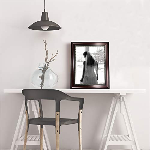 GraduationMall 8x10 Picture Frames, Real Glass, Display Photos for Wall or Tabletop, Mahogany with Gold Beads, 2-Pack - Image 2