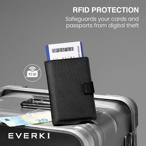 EVERKI RFID Passport Wallet - RFID Passport Holder for Travel, Slim RFID Blocking Pass Port Case Cover & Protector, Cute Pass Port Holder for Men & Women, Travel Essentials Gift for Travelers, Black - Image 4