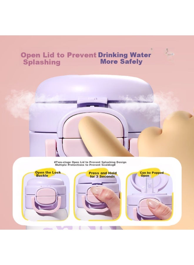 Snoopy 316L Stainless Steel Large Capacity Dual-Drinking Children'S Insulated Cup With Straw And Cup Sleeve For Boys And Girls, Elementary School Student Water Bottle - Image 3