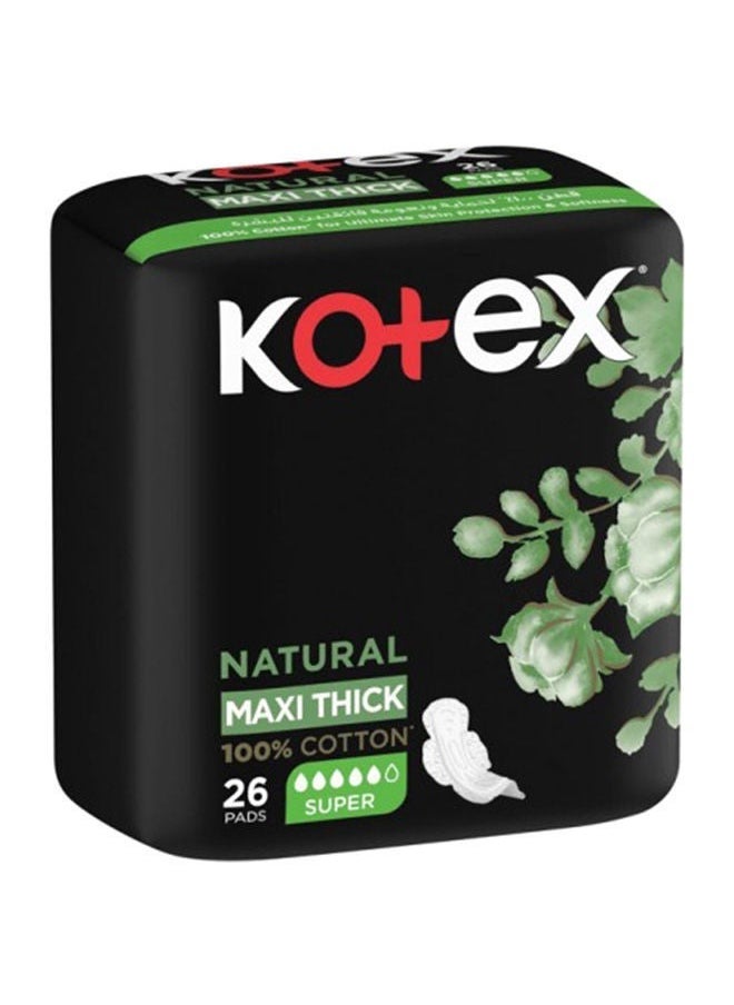 Kotex - Natural Maxi Thick Super With Wings Sanitary Pads - Image 1