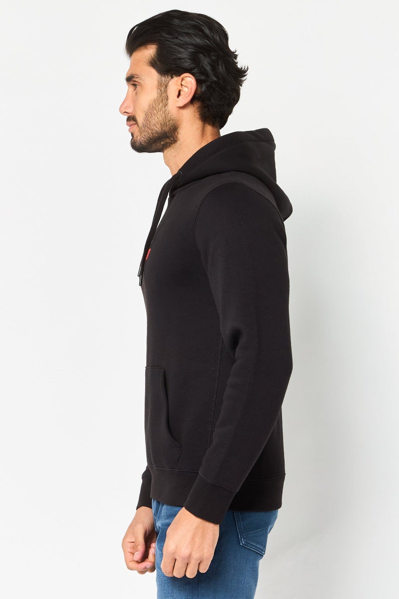 Celio Men Graphic Print Long Sleeve Hoodie, Black - Image 4