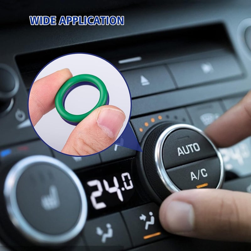 BUSY-CORNER 495 Pieces SAE Metric O Ring Kit with O-Ring Pick & Installation Tools Rubber Washer Orings for A/C Professional Plumbing Automotive(Green Green) - Image 3