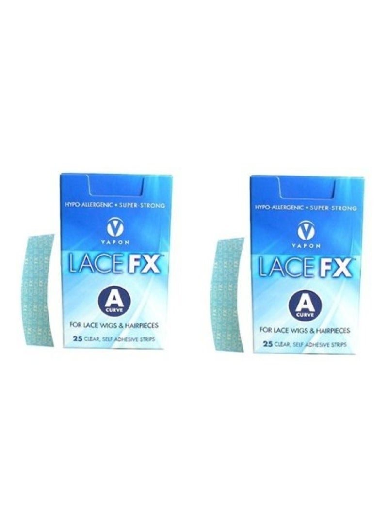 Lace FX A Curve tape Hypo-allergenic Wig Hair Piece Adhesive Tape - 2 Packs by Vapon