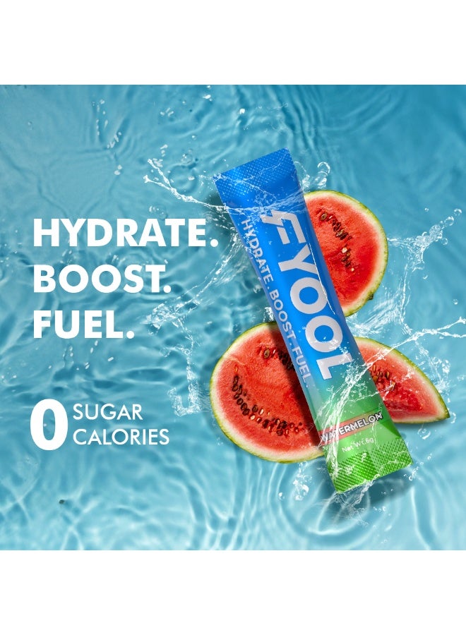 فيوول فيول مسحوق ترطيب إلكتروليت | إلكتروليتات + فيتامينات ومعادن | بدون سكر أو سعرات | يعزّز الطاقة | خالٍ من الغلوتين | ضروري للسفر | نكهة البطيخ | عبوة من قطعتين - Image 3