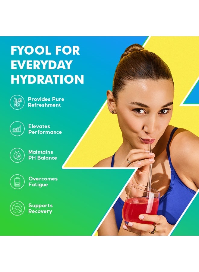 فيوول فيول مسحوق ترطيب إلكتروليت | إلكتروليتات + فيتامينات ومعادن | بدون سكر أو سعرات | يعزّز الطاقة | خالٍ من الغلوتين | ضروري للسفر | نكهة البطيخ | عبوة من قطعتين - Image 4