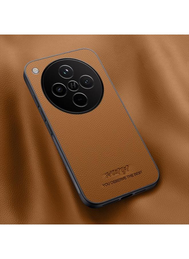 اس-توب جراب هاتف مغناطيسي من الجلد من HUIYI لهاتف OPPO Find X8 - Image 1