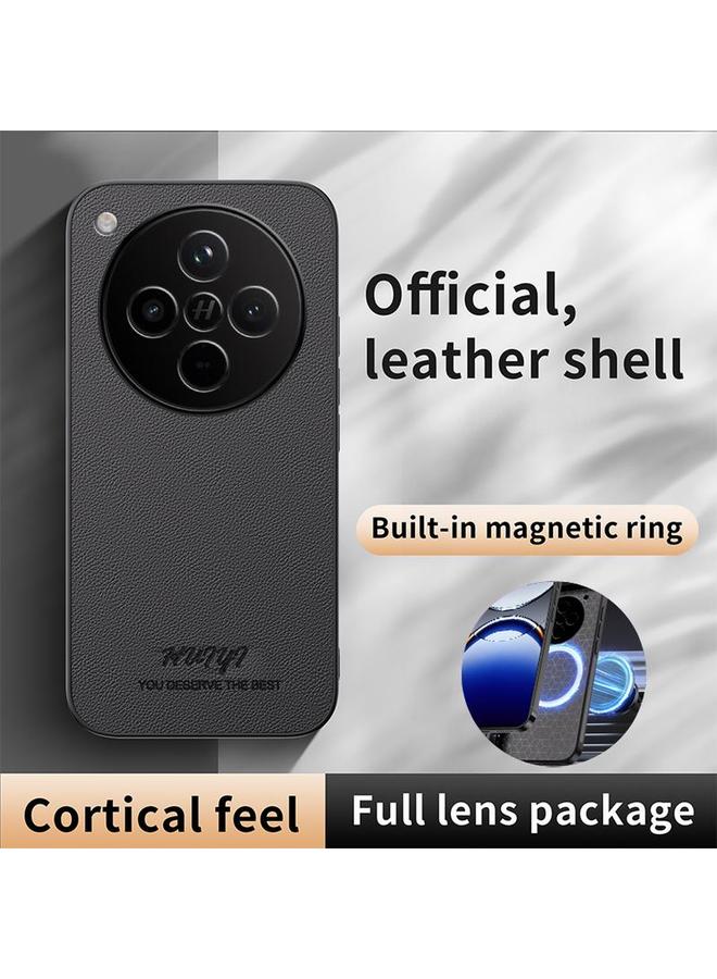 اس-توب جراب هاتف مغناطيسي من الجلد من HUIYI لهاتف OPPO Find X8 - Image 2