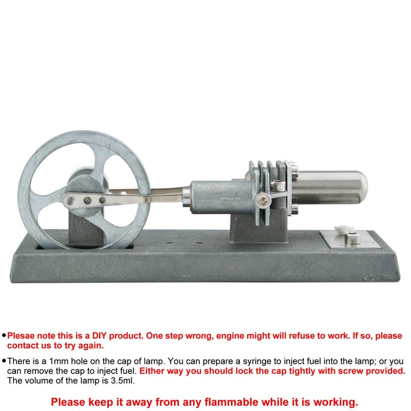DjuiinoStar Hot Air Stirling Engine Assembly Kit: Spend 30 Minutes to Build Your Own Stirling Engine - Image 4