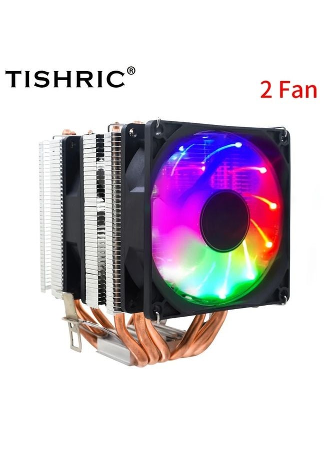 2 Fan RGB CPU Cooler For Intel LGA 2011 1366 1700 AMD 1156 With Heat Pipes High Performance Cooling - Image 1