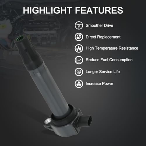 DICMIC Set of 4 Ignition Coil Pack Compatible with Chrysler 200 Cirrus Sebring Dodge Avenger Caliber Journey Jeep Compass Patriot L4 2.4L Replace# UF557, 4606824AB, 4606824AC, 5C1644, E1057, 52-1881 - Image 4