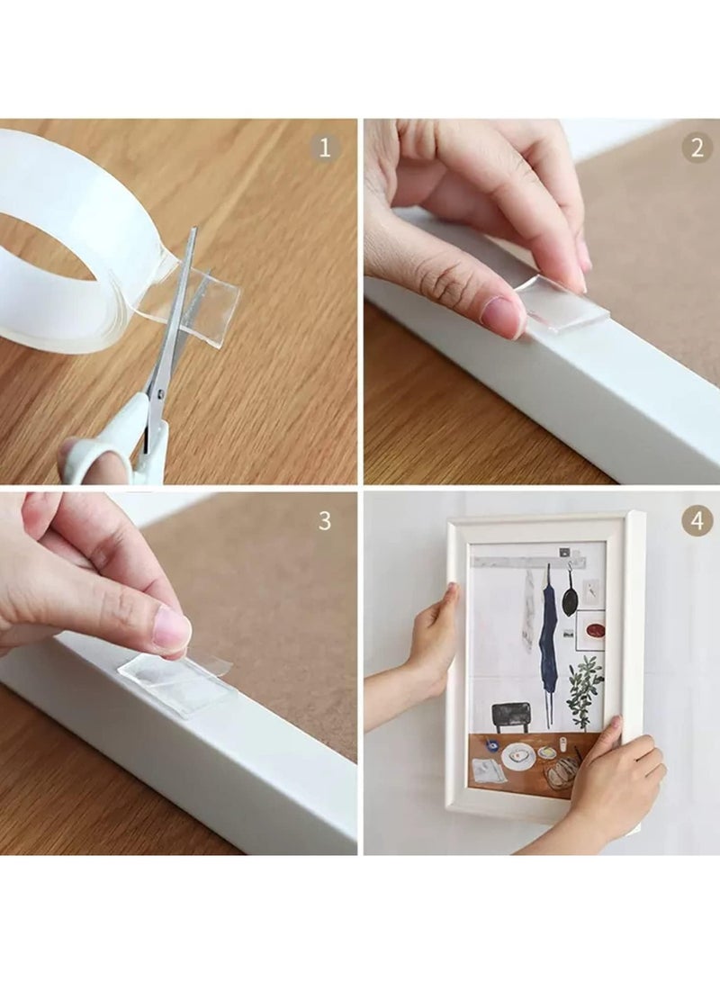 SKY-TOUCH 3m Magic Adhesive Tape Washable Waterproof Double Sided Mounting Transparent Acrylic - Image 2