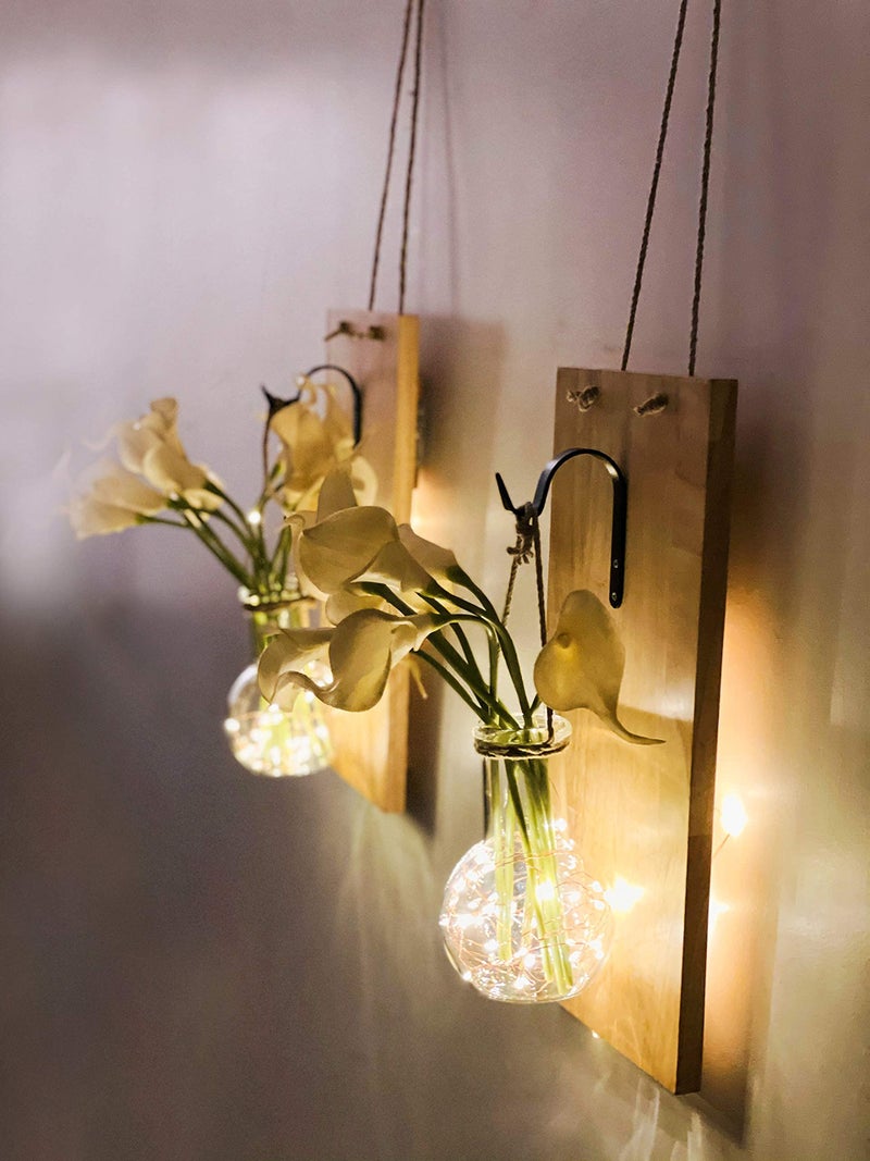 LABZIO Wall Hanging Flower Vase – Elegant Home, Office, Café & Farmhouse Decor for Diwali, Festive Floral Display, Diwali Pooja Room Decoration, Living Room & Diwali Celebration Decor - Image 5