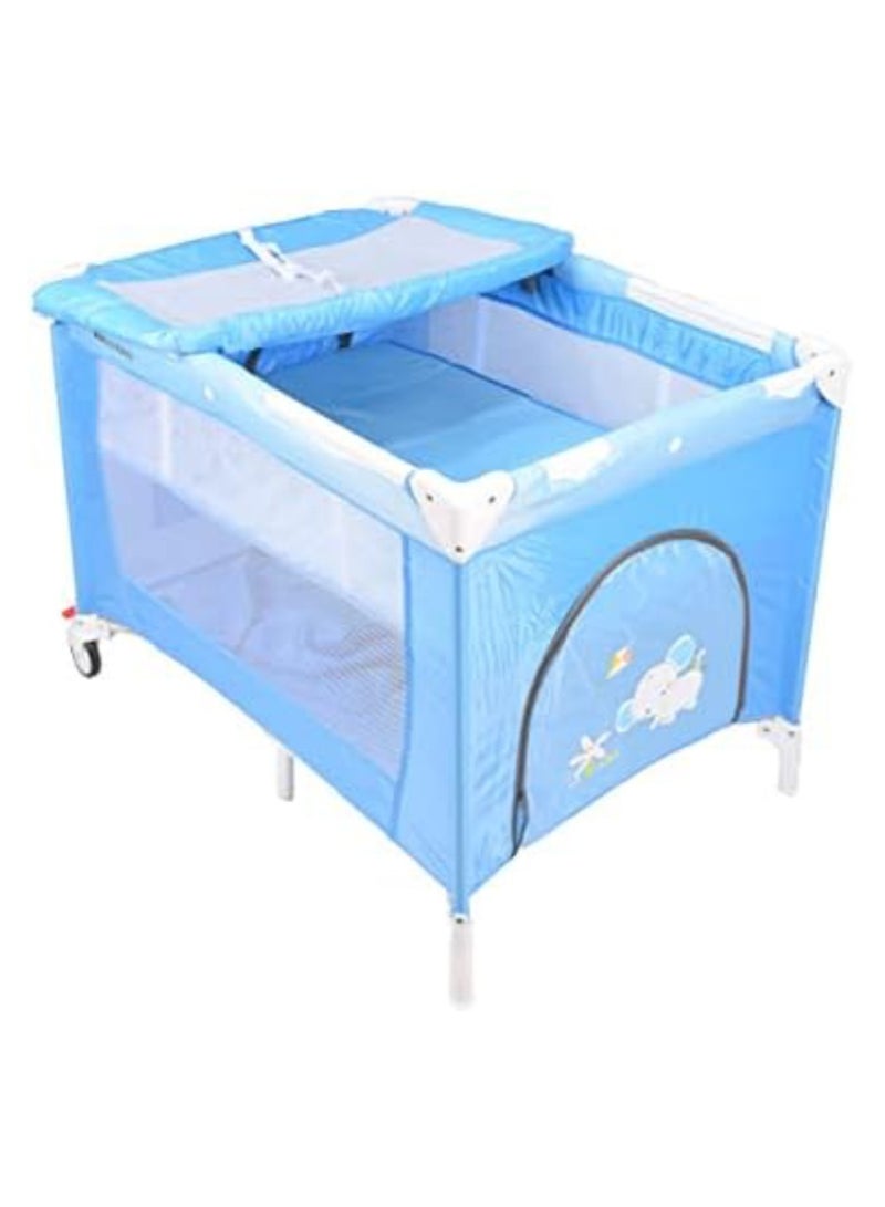 A baby bed a double playpen and a diaper changing table - Image 1