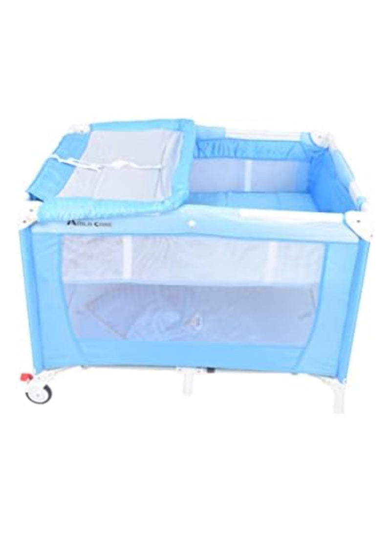 A baby bed a double playpen and a diaper changing table - Image 3
