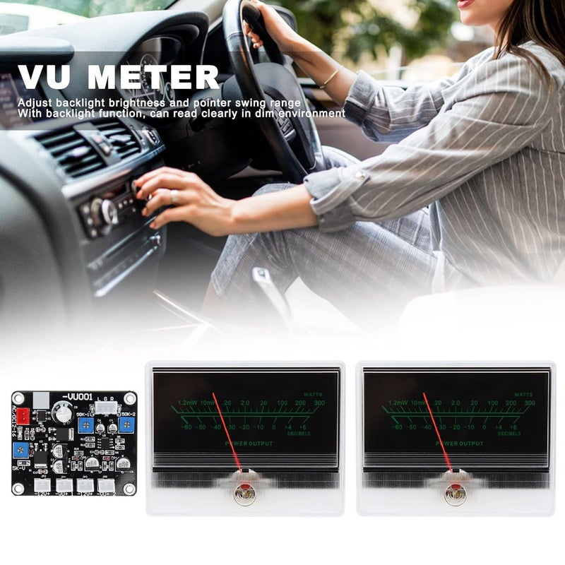 2Pcs TS DBP90B VU Meter Kit with ABS Case Backlight Driver Board for DIY Car Home Audio - Image 5